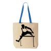 Natural Tote with Contrast-Color Handles Thumbnail