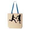 Natural Tote with Contrast-Color Handles Thumbnail