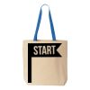 Natural Tote with Contrast-Color Handles Thumbnail