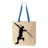 Natural Tote with Contrast-Color Handles Thumbnail