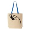 Natural Tote with Contrast-Color Handles Thumbnail
