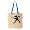 Natural Tote with Contrast-Color Handles Thumbnail