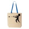 Natural Tote with Contrast-Color Handles Thumbnail