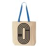 Natural Tote with Contrast-Color Handles Thumbnail