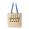 Natural Tote with Contrast-Color Handles Thumbnail