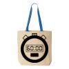 Natural Tote with Contrast-Color Handles Thumbnail