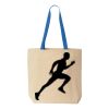 Natural Tote with Contrast-Color Handles Thumbnail