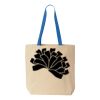 Natural Tote with Contrast-Color Handles Thumbnail