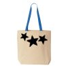 Natural Tote with Contrast-Color Handles Thumbnail