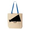 Natural Tote with Contrast-Color Handles Thumbnail