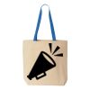Natural Tote with Contrast-Color Handles Thumbnail
