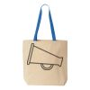 Natural Tote with Contrast-Color Handles Thumbnail