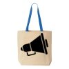 Natural Tote with Contrast-Color Handles Thumbnail