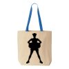 Natural Tote with Contrast-Color Handles Thumbnail