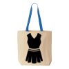 Natural Tote with Contrast-Color Handles Thumbnail