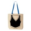 Natural Tote with Contrast-Color Handles Thumbnail