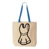 Natural Tote with Contrast-Color Handles Thumbnail