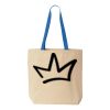 Natural Tote with Contrast-Color Handles Thumbnail