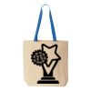 Natural Tote with Contrast-Color Handles Thumbnail