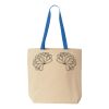 Natural Tote with Contrast-Color Handles Thumbnail