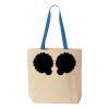 Natural Tote with Contrast-Color Handles Thumbnail