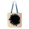 Natural Tote with Contrast-Color Handles Thumbnail