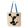 Natural Tote with Contrast-Color Handles Thumbnail