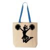 Natural Tote with Contrast-Color Handles Thumbnail