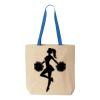 Natural Tote with Contrast-Color Handles Thumbnail