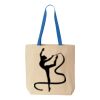 Natural Tote with Contrast-Color Handles Thumbnail
