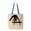 Natural Tote with Contrast-Color Handles Thumbnail