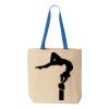 Natural Tote with Contrast-Color Handles Thumbnail