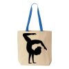 Natural Tote with Contrast-Color Handles Thumbnail
