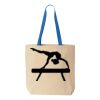 Natural Tote with Contrast-Color Handles Thumbnail