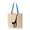 Natural Tote with Contrast-Color Handles Thumbnail