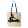 Natural Tote with Contrast-Color Handles Thumbnail