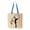 Natural Tote with Contrast-Color Handles Thumbnail