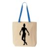 Natural Tote with Contrast-Color Handles Thumbnail