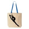 Natural Tote with Contrast-Color Handles Thumbnail