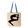 Natural Tote with Contrast-Color Handles Thumbnail