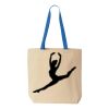 Natural Tote with Contrast-Color Handles Thumbnail