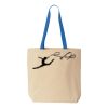 Natural Tote with Contrast-Color Handles Thumbnail