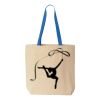 Natural Tote with Contrast-Color Handles Thumbnail