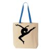 Natural Tote with Contrast-Color Handles Thumbnail
