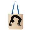 Natural Tote with Contrast-Color Handles Thumbnail
