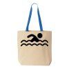 Natural Tote with Contrast-Color Handles Thumbnail