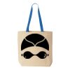 Natural Tote with Contrast-Color Handles Thumbnail