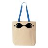Natural Tote with Contrast-Color Handles Thumbnail