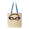 Natural Tote with Contrast-Color Handles Thumbnail