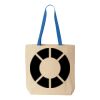 Natural Tote with Contrast-Color Handles Thumbnail